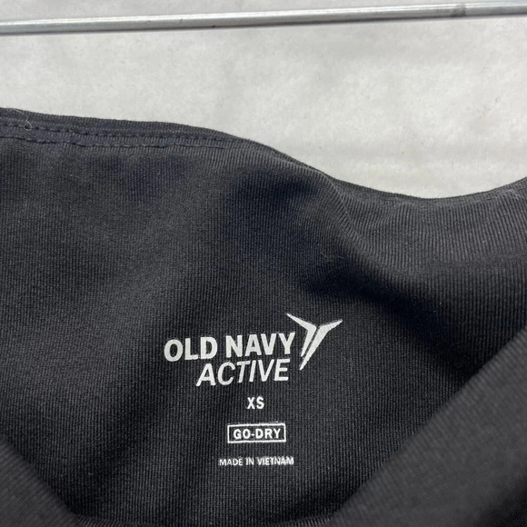 Old Navy Active Leggings Women's Sz XS Black White Go Dry Wide Waistband Pull On - Picture 10 of 11